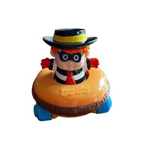 90s McDonalds Fisher-Price Little People Hamburglar Racer Car | 1997 New In Bag